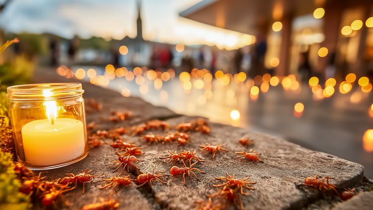 В Японии производители отравы для насекомых почтили память своих жертв